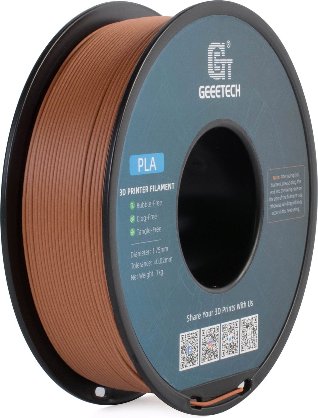 GEEETECH PLA Wood · Rosewood · 1 kg