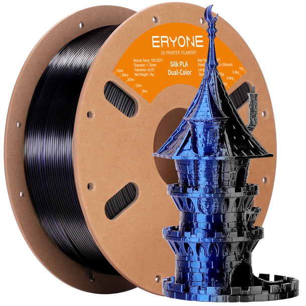 ERYONE Hyper Speed Dual Color Silk PLA · Tumši zils / melns · 1 kg