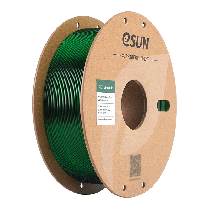 eSUN PETG Basic · Puscaurspīdīgs zaļš · 1 kg